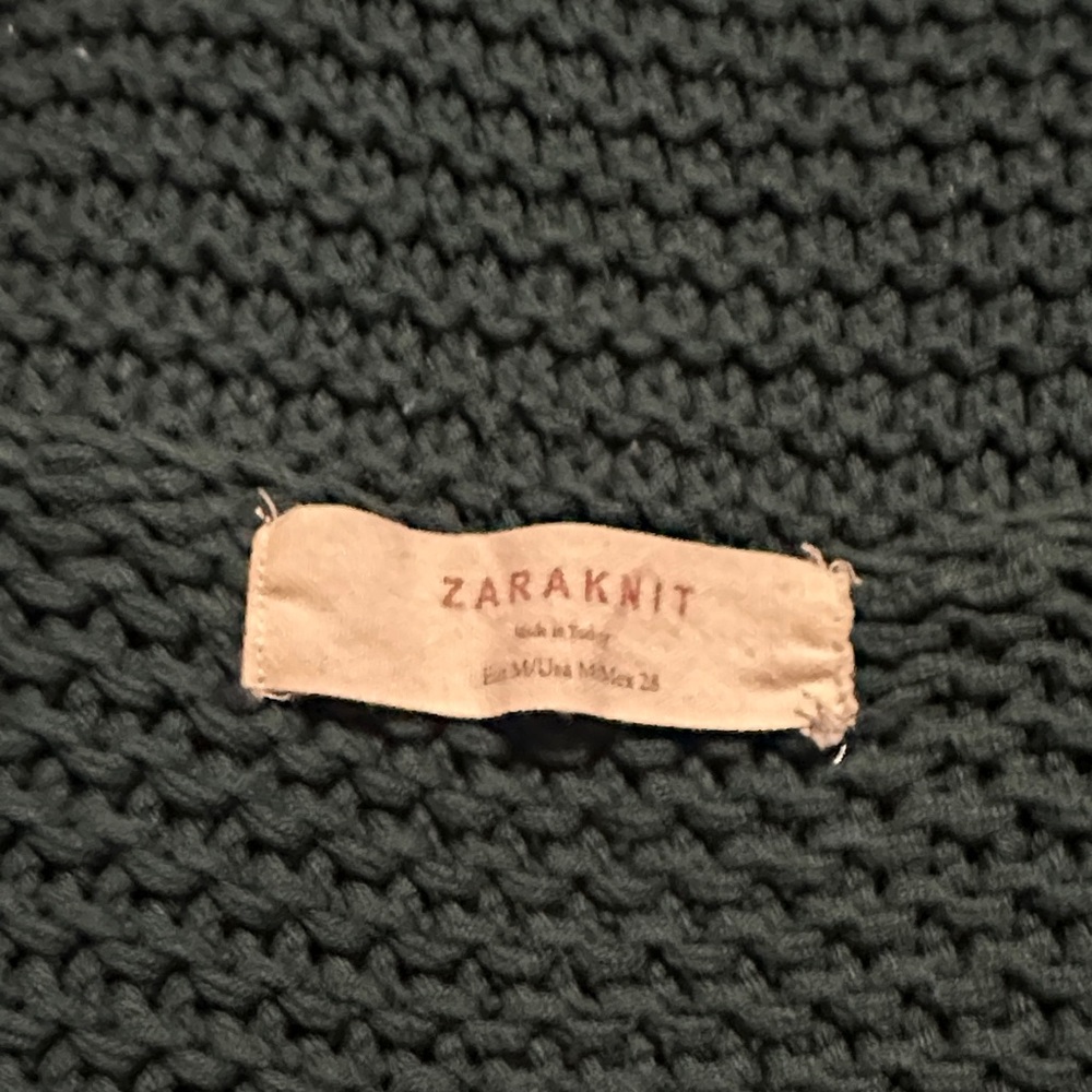 Favorite Dark Green Zara Knit Sweater - Picture 2 of 3